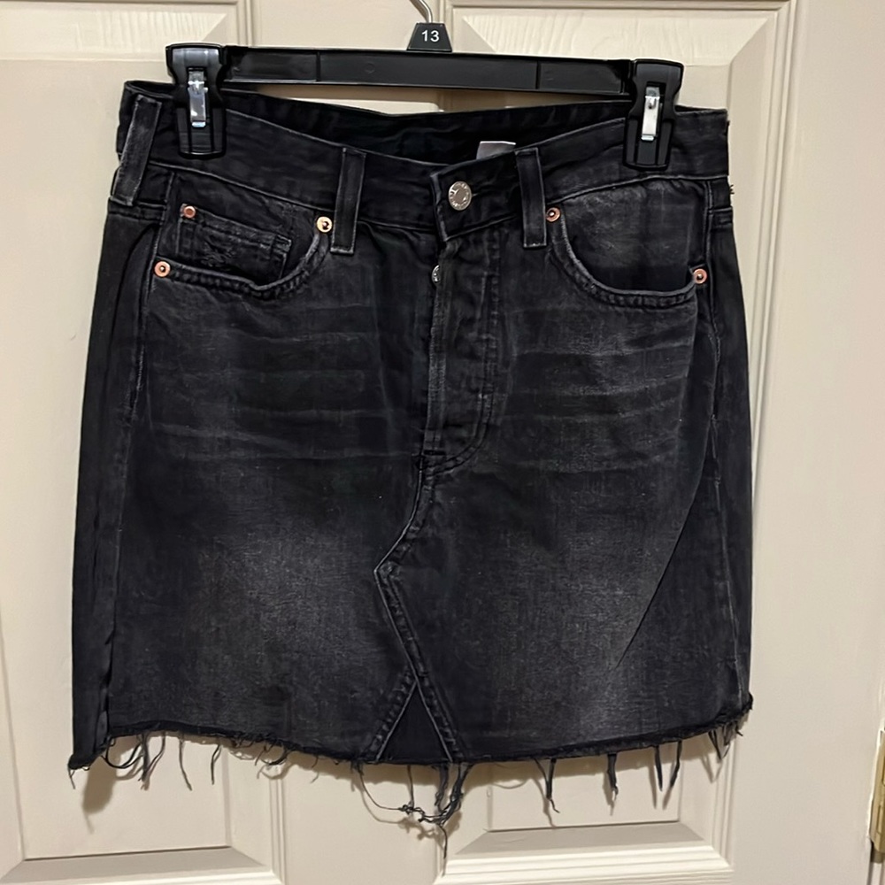 Black Jean Skirt